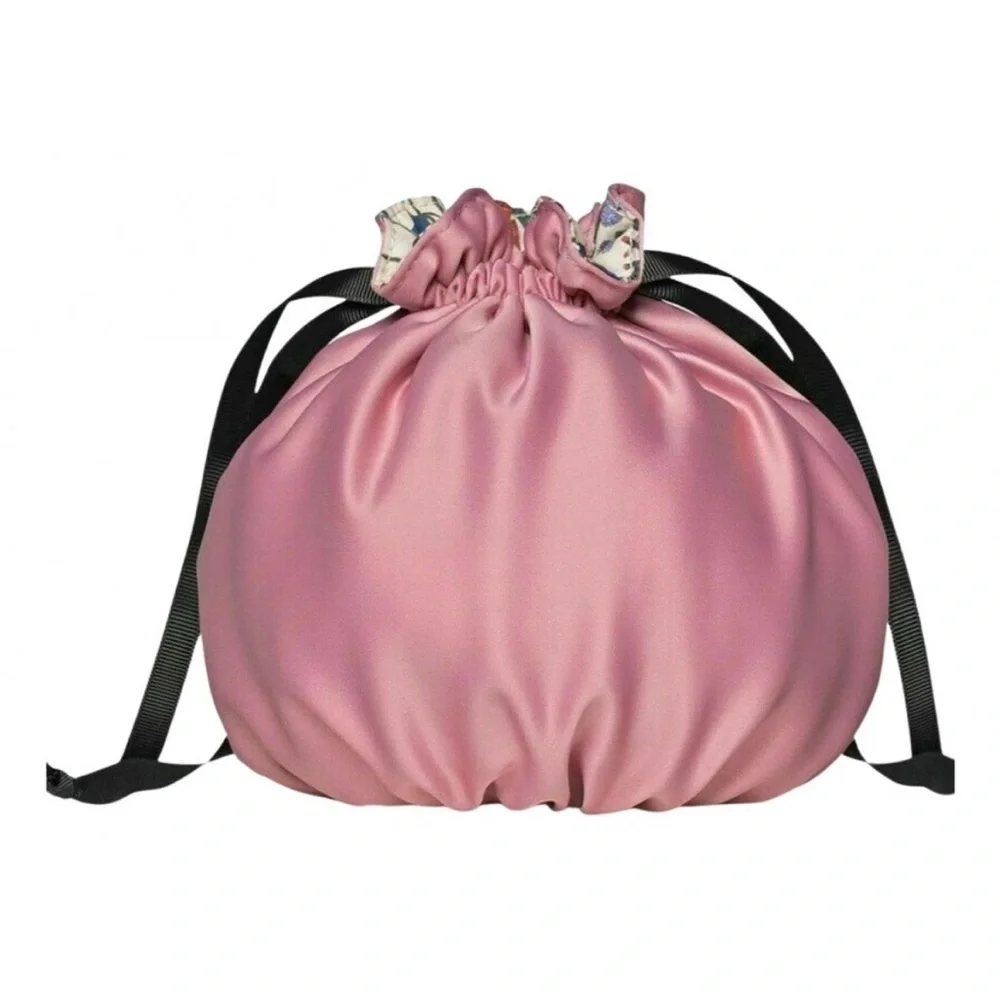 Gucci Pouch Drawstring Bag Cosmetic Pouch Travel Case Purse Lined Floral NEW